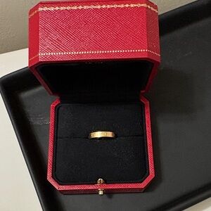 Cartier Gold Ring in Red Box
